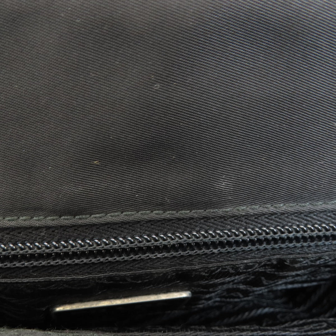 PRADA Handbag Nylon black logoMetal Women Used Authentic