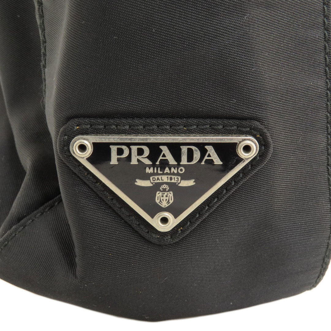 PRADA Handbag Nylon black logoMetal Women Used Authentic