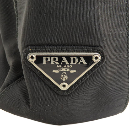 PRADA Handbag Nylon black logoMetal Women Used Authentic