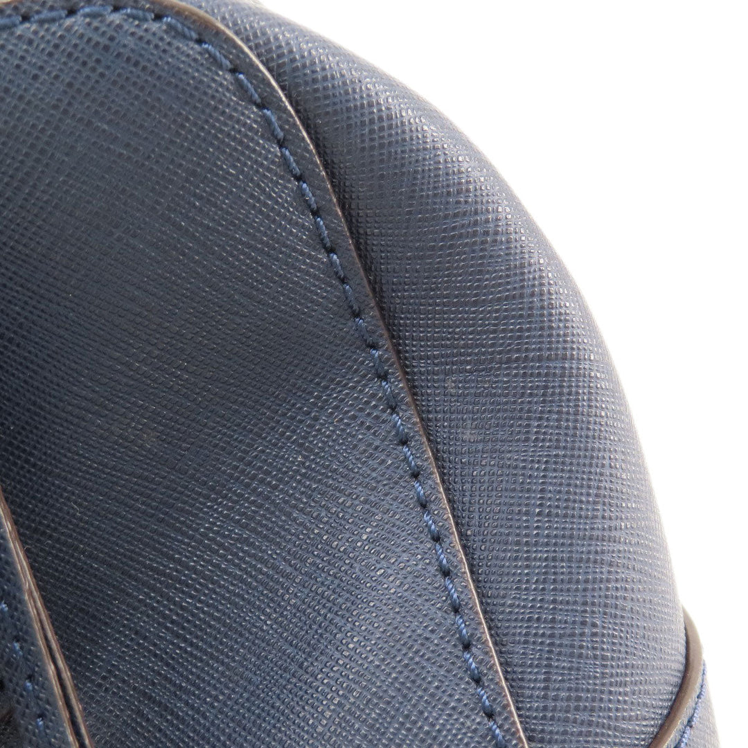 MICHAEL KORS Handbag leather Navy 2WAY Women Used Authentic