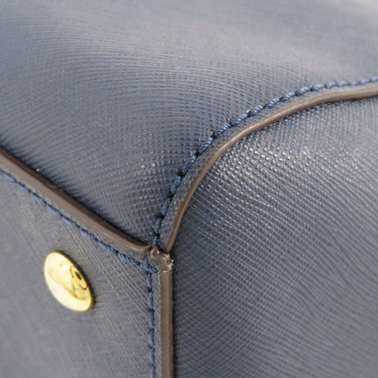 MICHAEL KORS Handbag leather Navy 2WAY Women Used Authentic