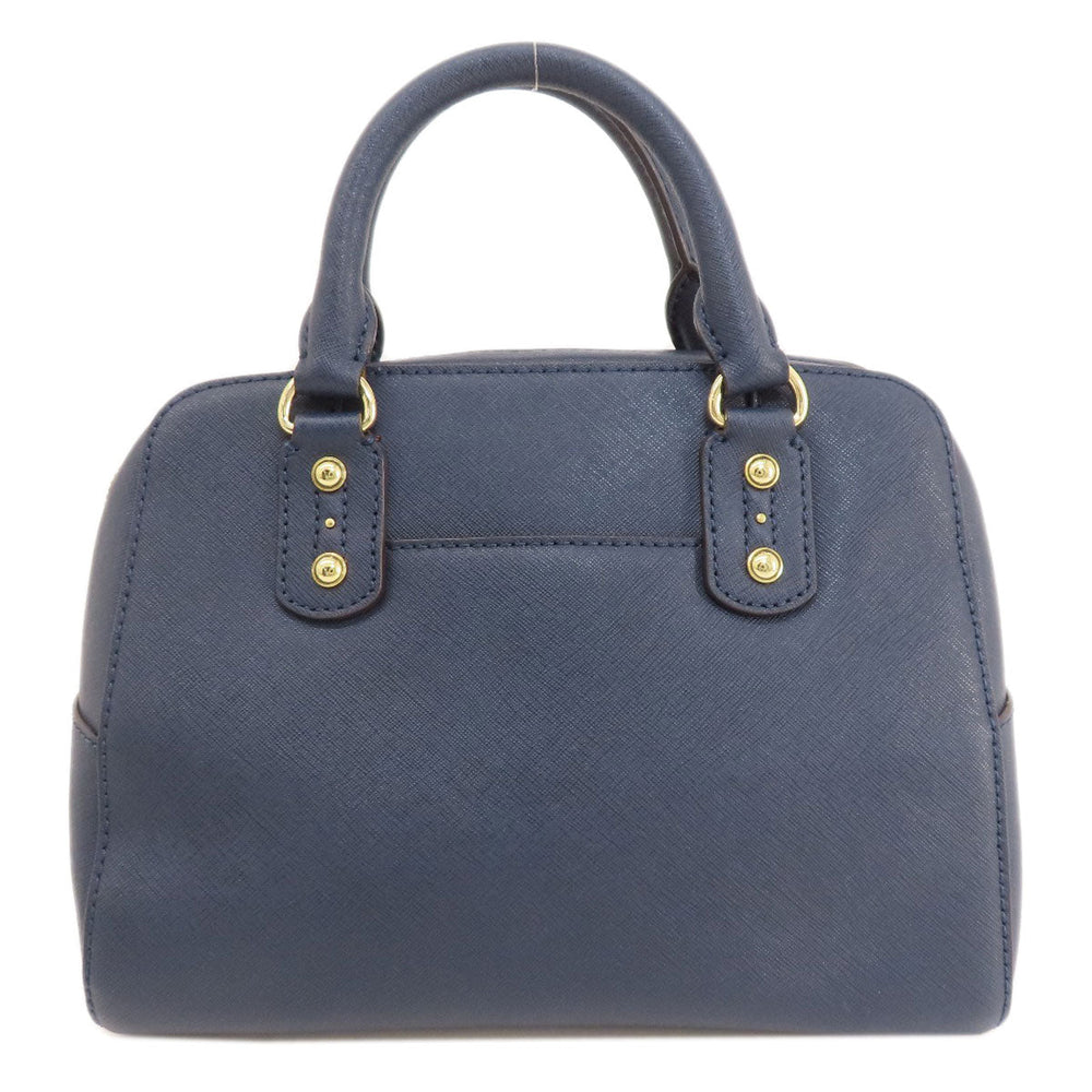 MICHAEL KORS Handbag leather Navy 2WAY Women Used Authentic