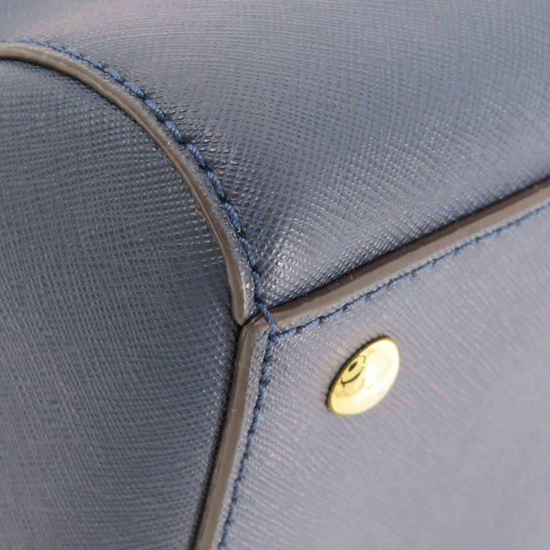 MICHAEL KORS Handbag leather Navy 2WAY Women Used Authentic