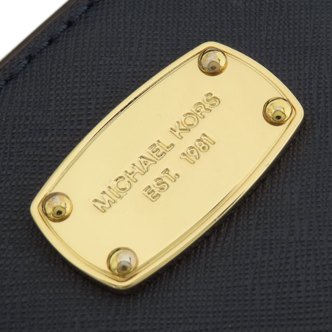 MICHAEL KORS Handbag leather Navy 2WAY Women Used Authentic