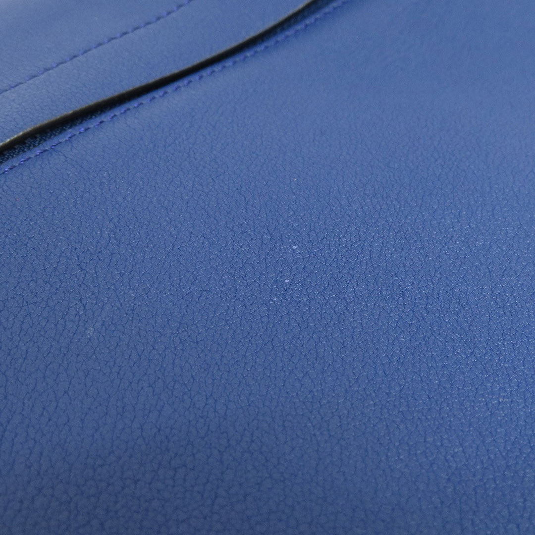 LOEWE Shoulder Bag leather blue one belt anagram