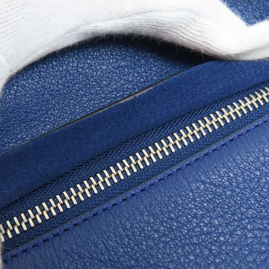 LOEWE Shoulder Bag leather blue one belt anagram