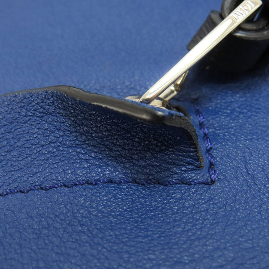 LOEWE Shoulder Bag leather blue one belt anagram