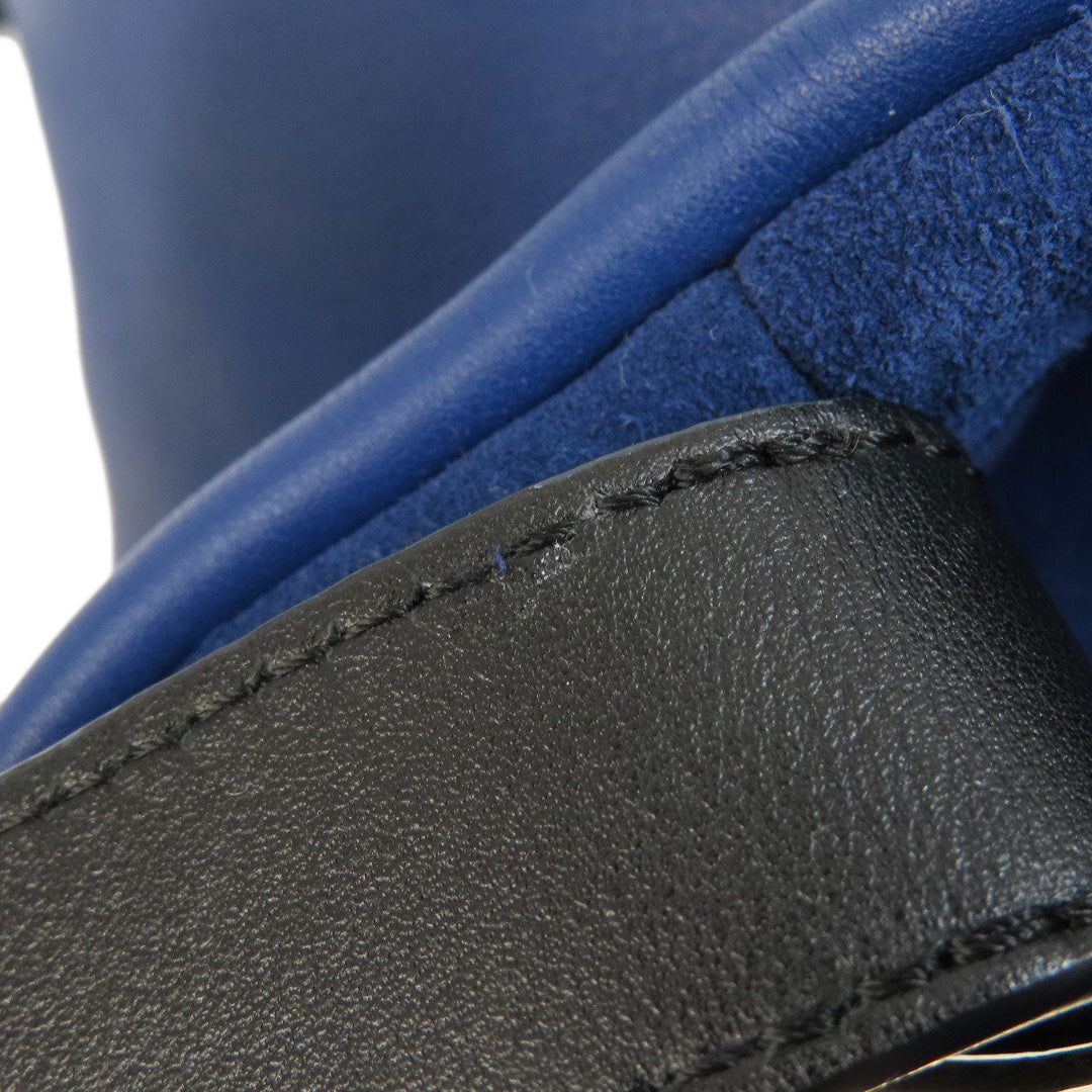 LOEWE Shoulder Bag leather blue one belt anagram