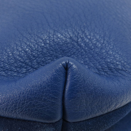 LOEWE Shoulder Bag leather blue one belt anagram