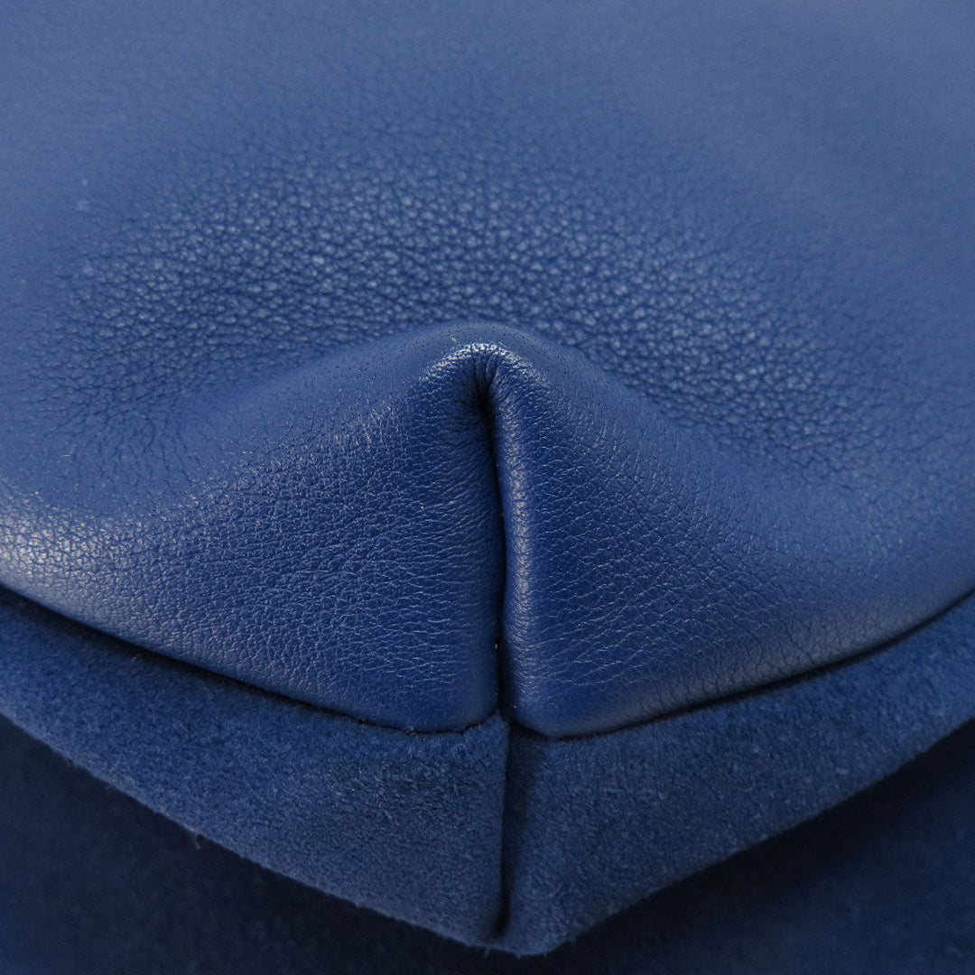 LOEWE Shoulder Bag leather blue one belt anagram