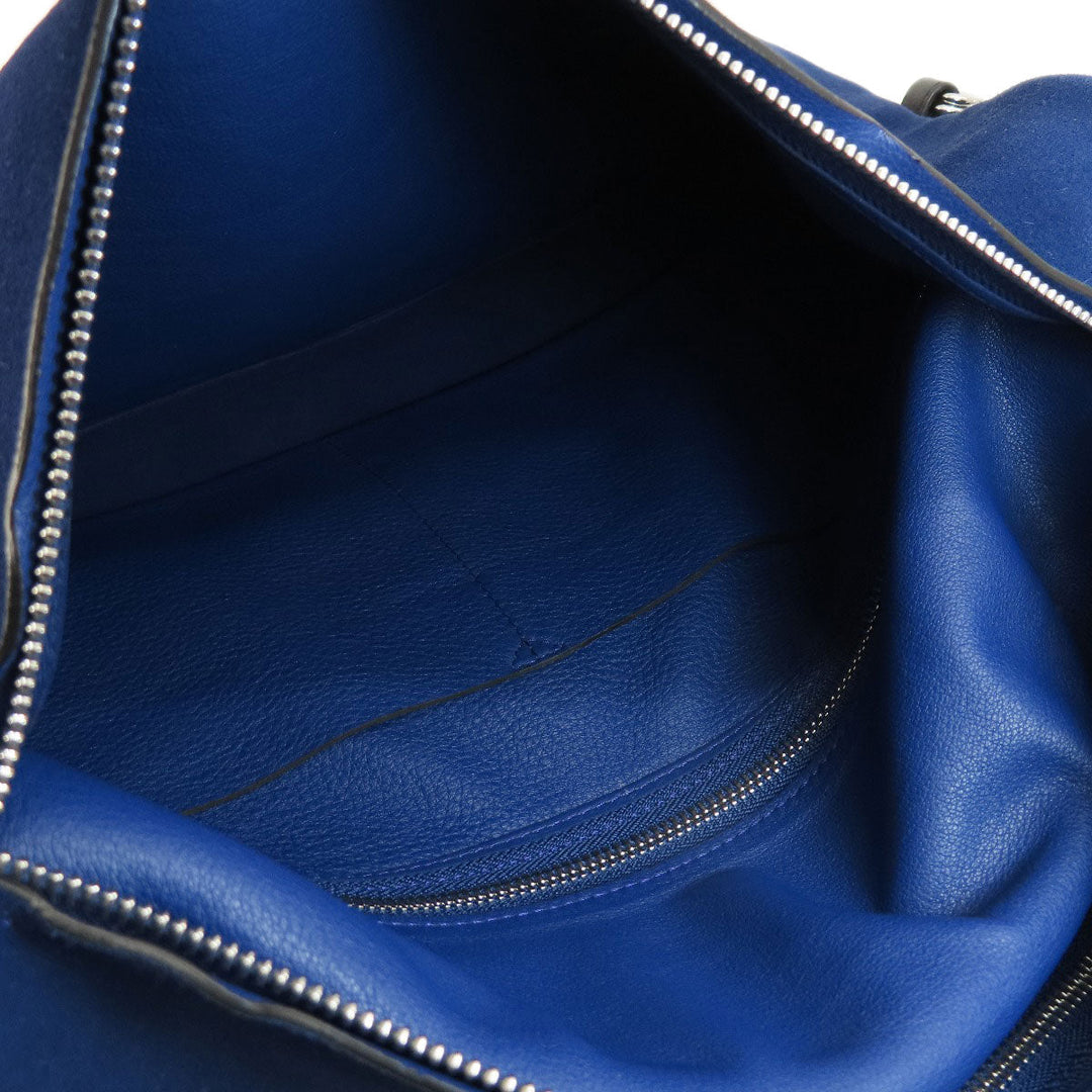 LOEWE Shoulder Bag leather blue one belt anagram