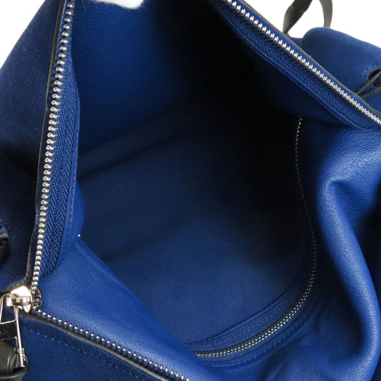 LOEWE Shoulder Bag leather blue one belt anagram