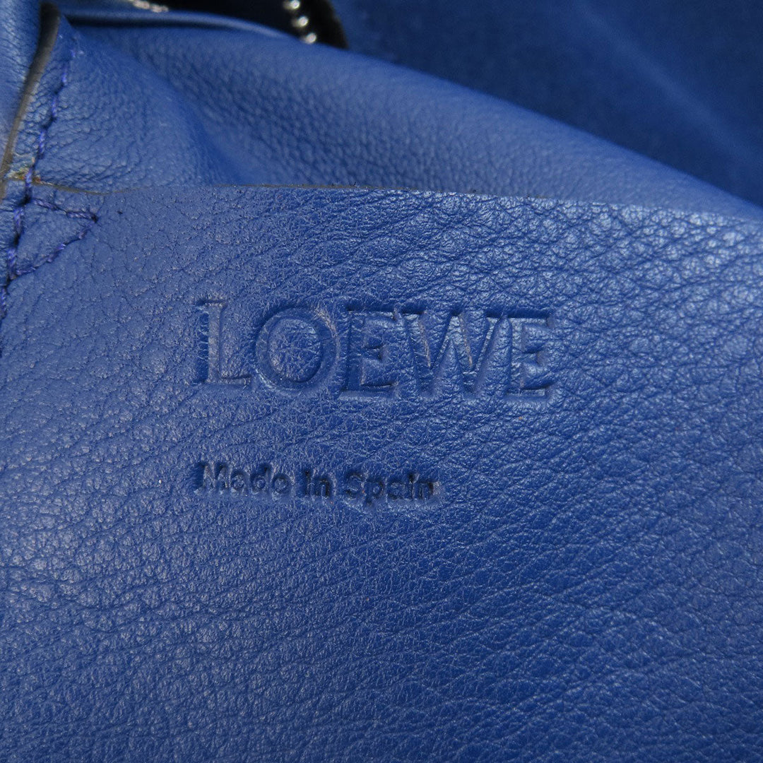 LOEWE Shoulder Bag leather blue one belt anagram