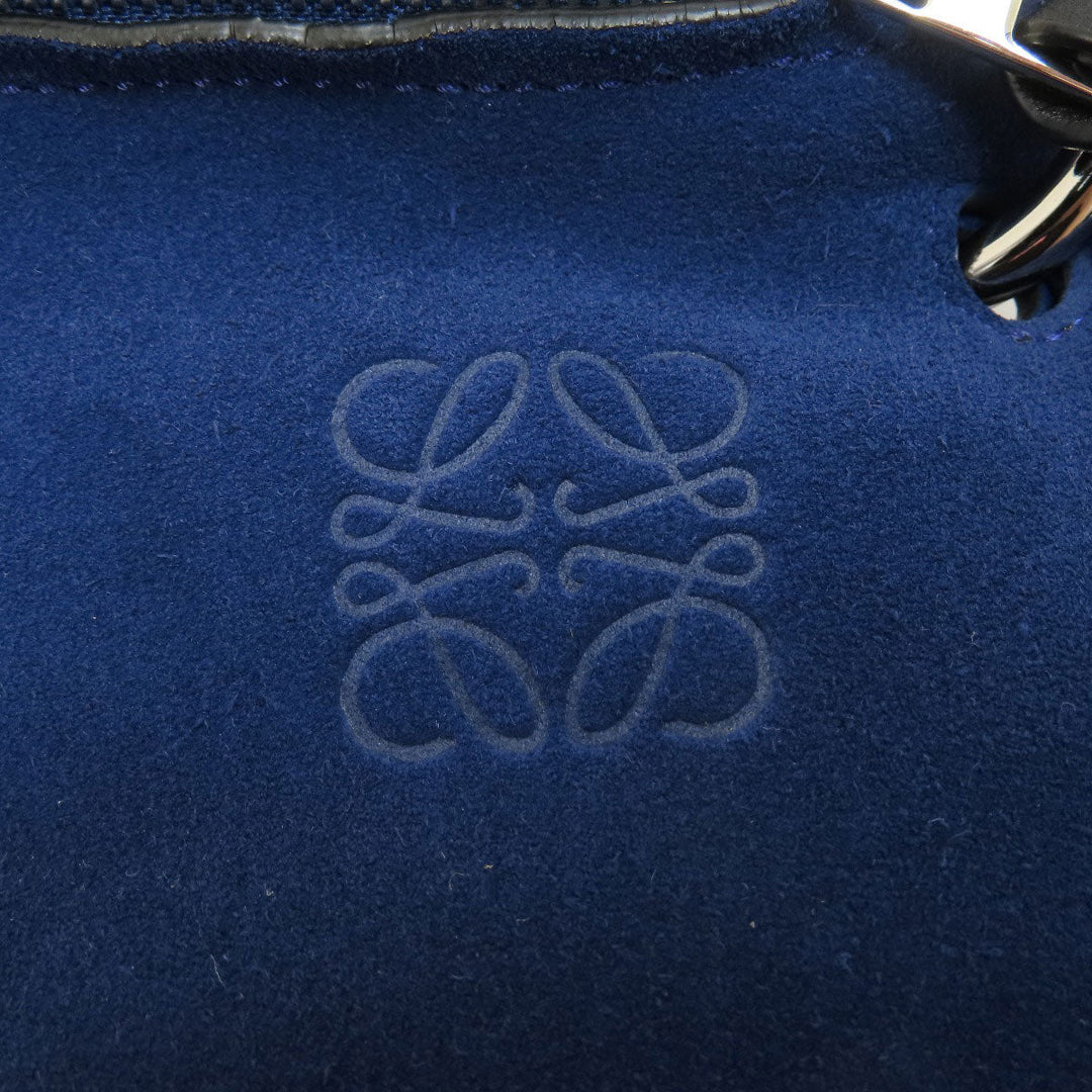 LOEWE Shoulder Bag leather blue one belt anagram
