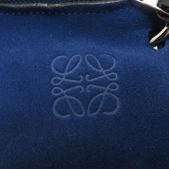 LOEWE Shoulder Bag leather blue one belt anagram