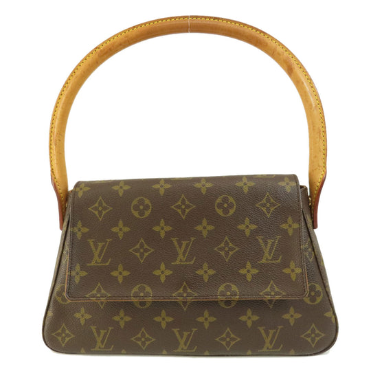 LOUIS VUITTON Handbag M5147 Monogram canvas Brown Mini Looping Monogram Women Used Authentic