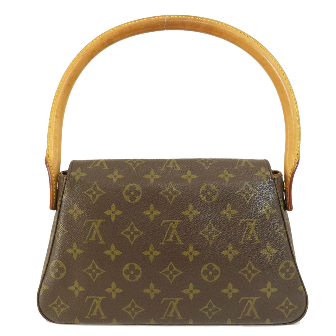LOUIS VUITTON Handbag M5147 Monogram canvas Brown Mini Looping Monogram Women Used Authentic