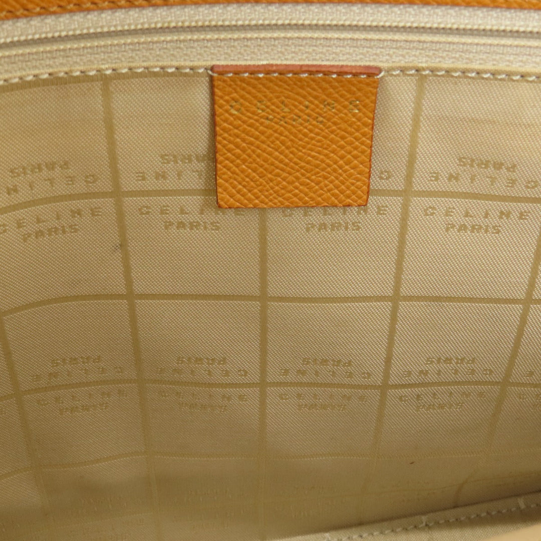 CELINE Handbag leather Brown 2WAY Women Used Authentic