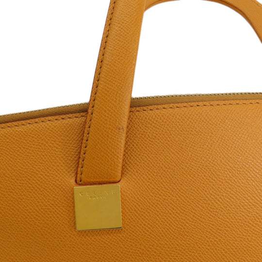 CELINE Handbag leather Brown 2WAY Women Used Authentic