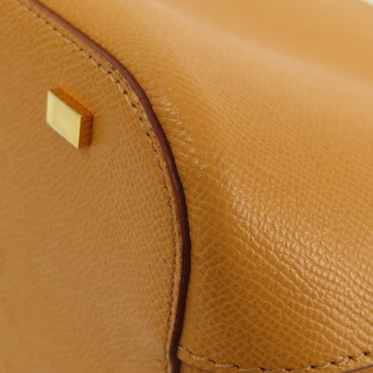 CELINE Handbag leather Brown 2WAY Women Used Authentic