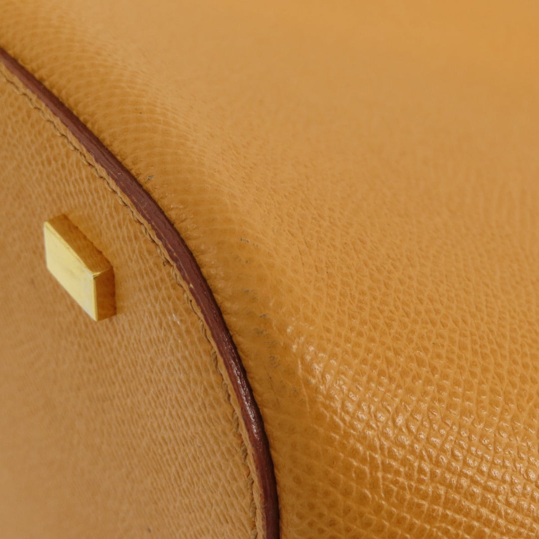 CELINE Handbag leather Brown 2WAY Women Used Authentic