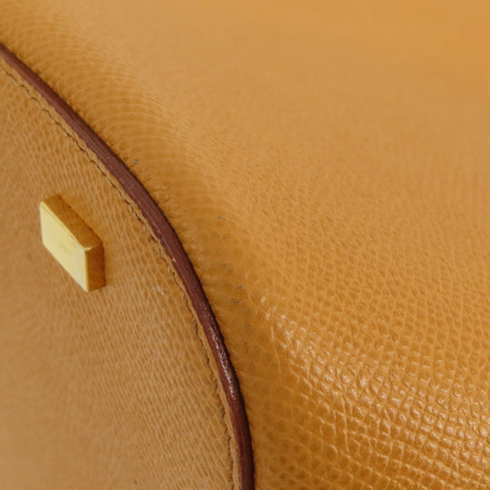 CELINE Handbag leather Brown 2WAY Women Used Authentic