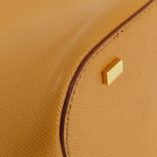 CELINE Handbag leather Brown 2WAY Women Used Authentic