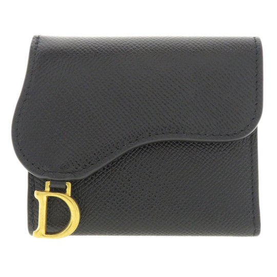 Christian Dior Bifold Wallet Calfskin black saddle
