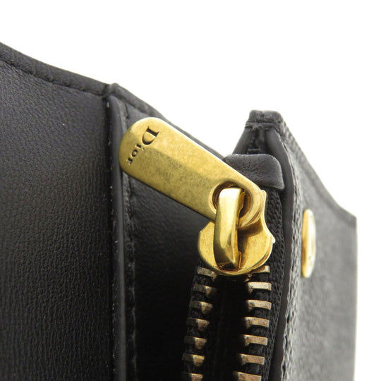 Christian Dior Bifold Wallet Calfskin black saddle