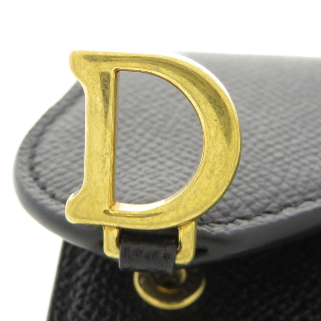 Christian Dior Bifold Wallet Calfskin black saddle