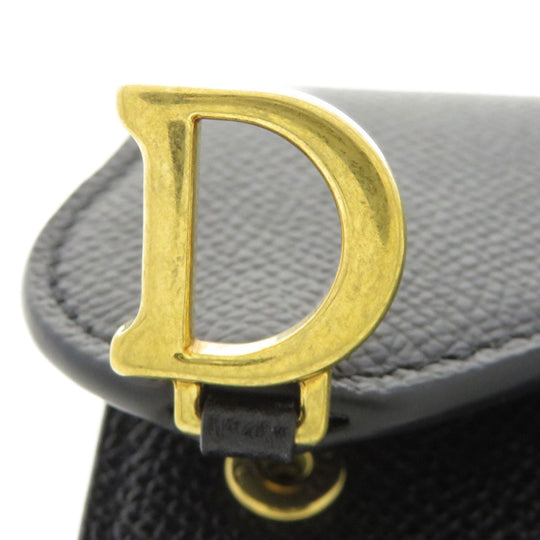 Christian Dior Bifold Wallet Calfskin black saddle