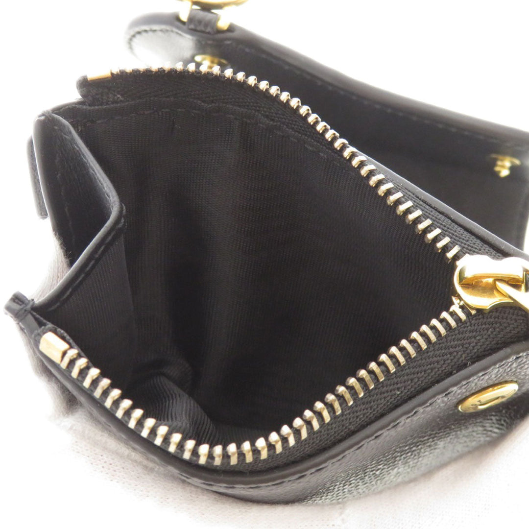 Christian Dior Bifold Wallet Calfskin black saddle