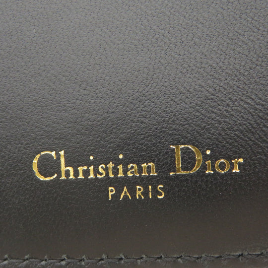Christian Dior Bifold Wallet Calfskin black saddle