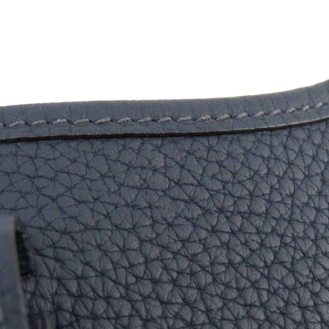HERMES Shoulder Bag Taurillon Clemence blue Evelyn TPM Blue Nuit Gold Metal