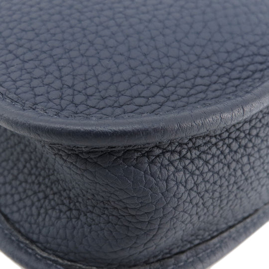 HERMES Shoulder Bag Taurillon Clemence blue Evelyn TPM Blue Nuit Gold Metal