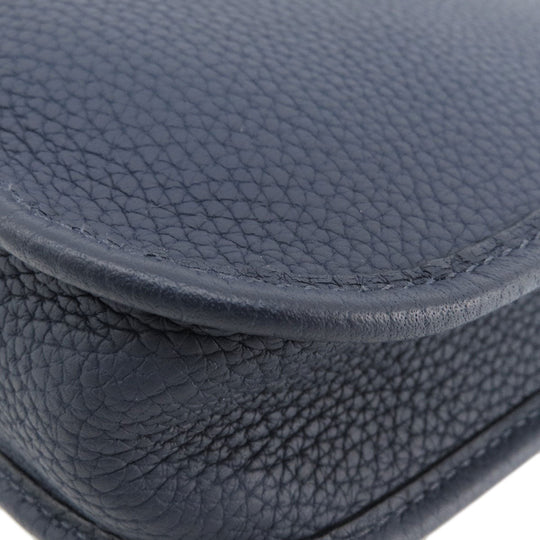 HERMES Shoulder Bag Taurillon Clemence blue Evelyn TPM Blue Nuit Gold Metal