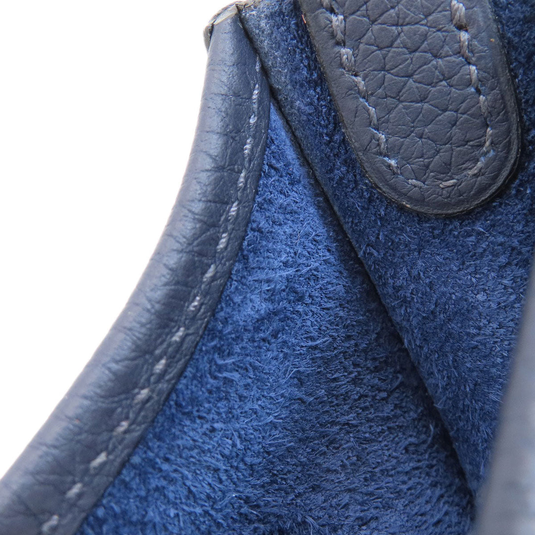 HERMES Shoulder Bag Taurillon Clemence blue Evelyn TPM Blue Nuit Gold Metal