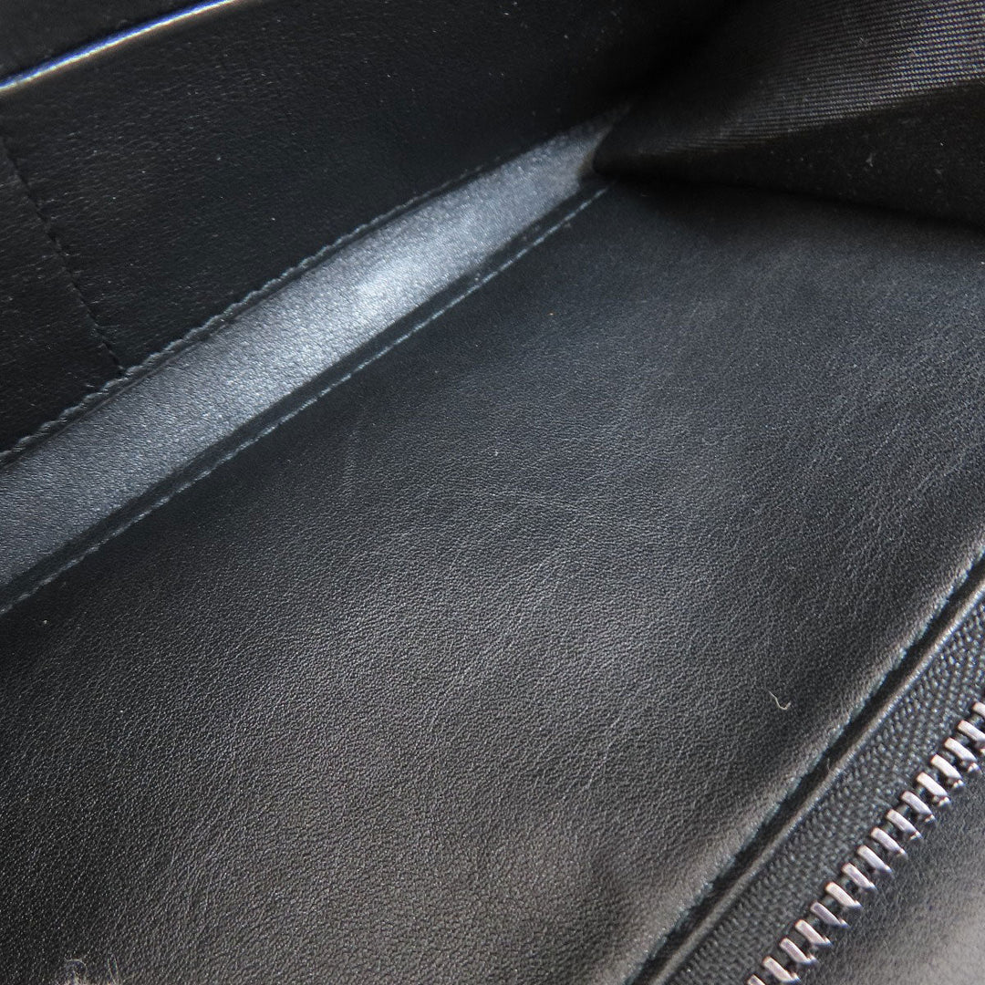 JIMMY CHOO Long Wallet Purse leather black Star studs