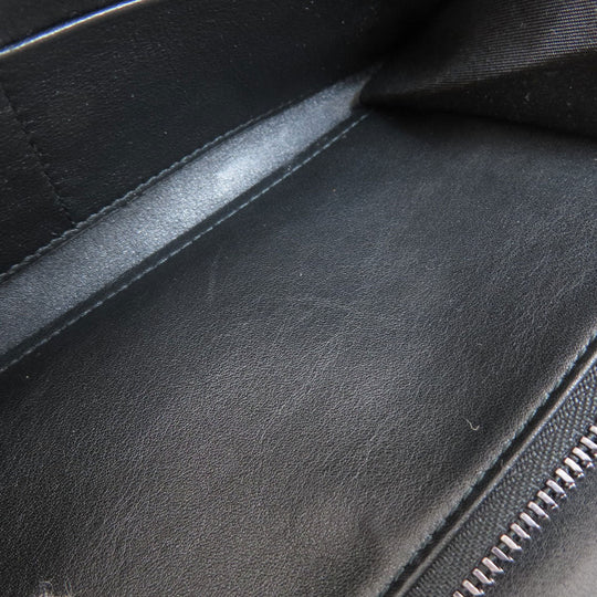 JIMMY CHOO Long Wallet Purse leather black Star studs