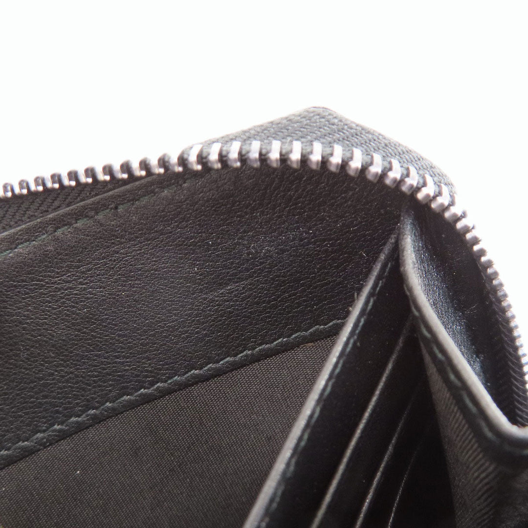 JIMMY CHOO Long Wallet Purse leather black Star studs