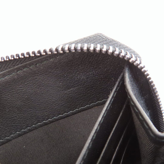 JIMMY CHOO Long Wallet Purse leather black Star studs