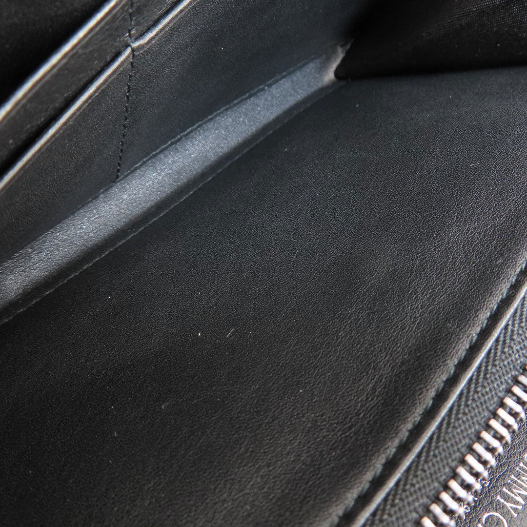 JIMMY CHOO Long Wallet Purse leather black Star studs