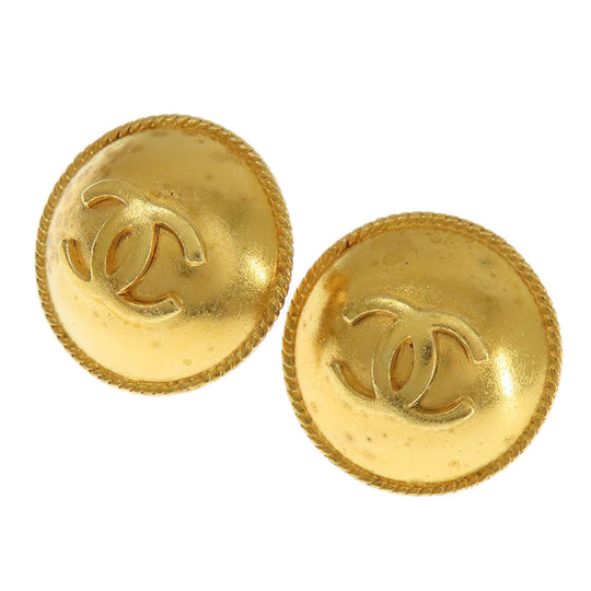 CHANEL Earring metallic gold COCO Mark