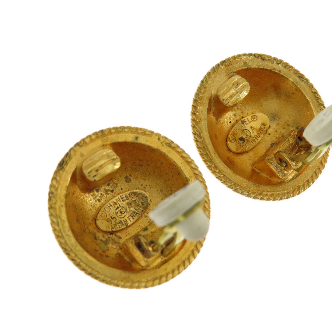 CHANEL Earring metallic gold COCO Mark