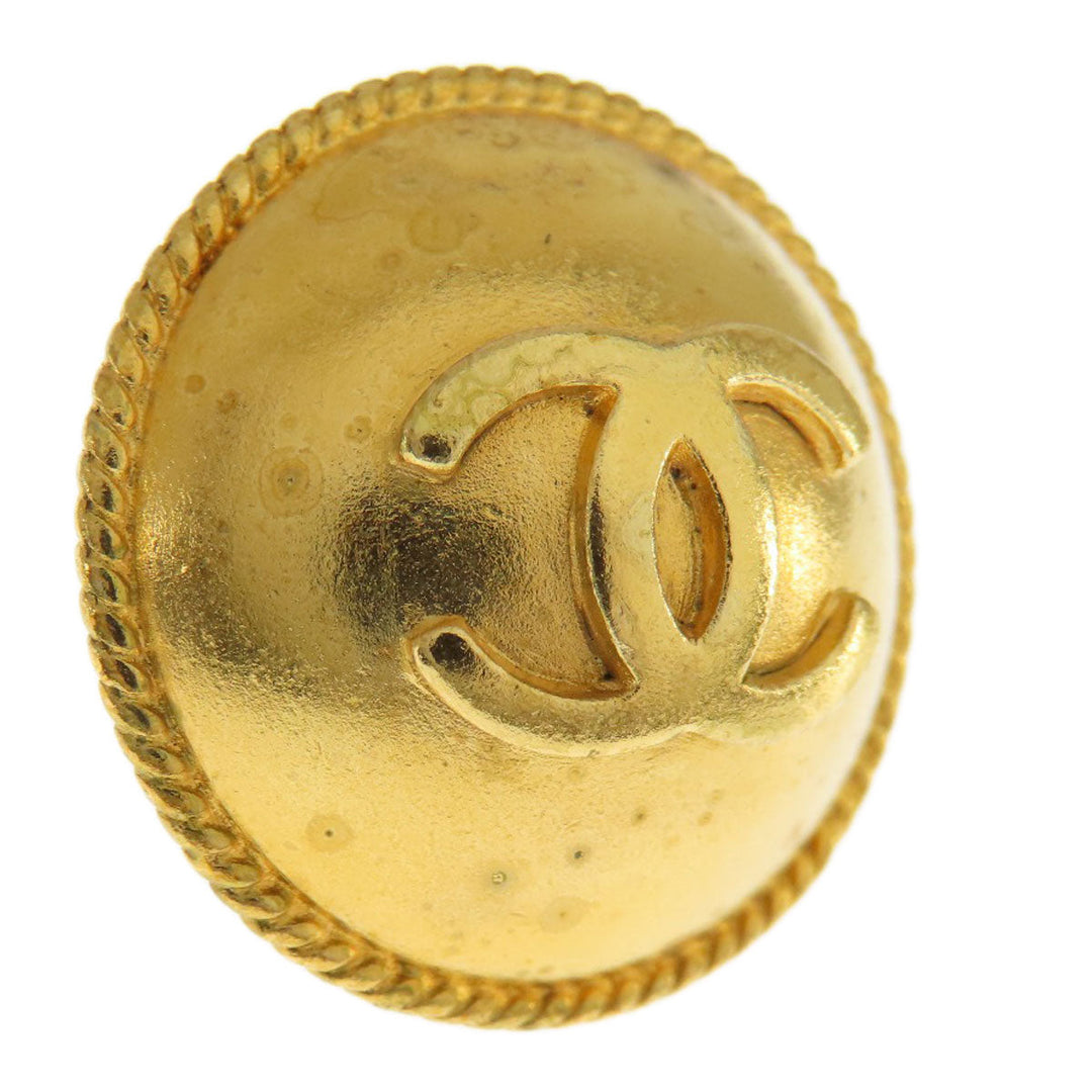 CHANEL Earring metallic gold COCO Mark