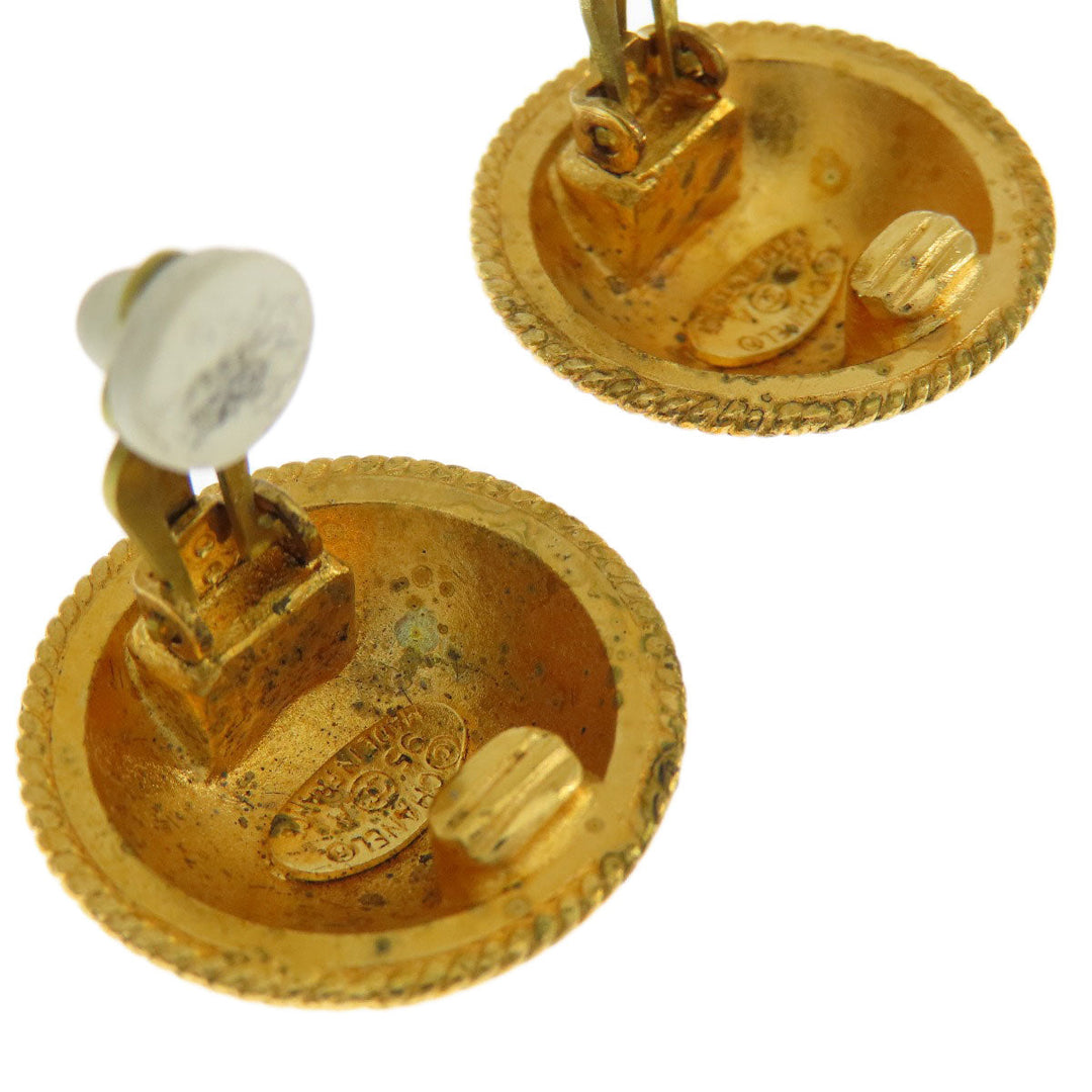 CHANEL Earring metallic gold COCO Mark