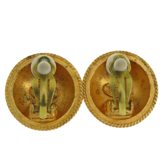 CHANEL Earring metallic gold COCO Mark