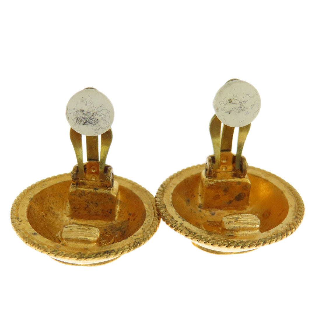 CHANEL Earring metallic gold COCO Mark
