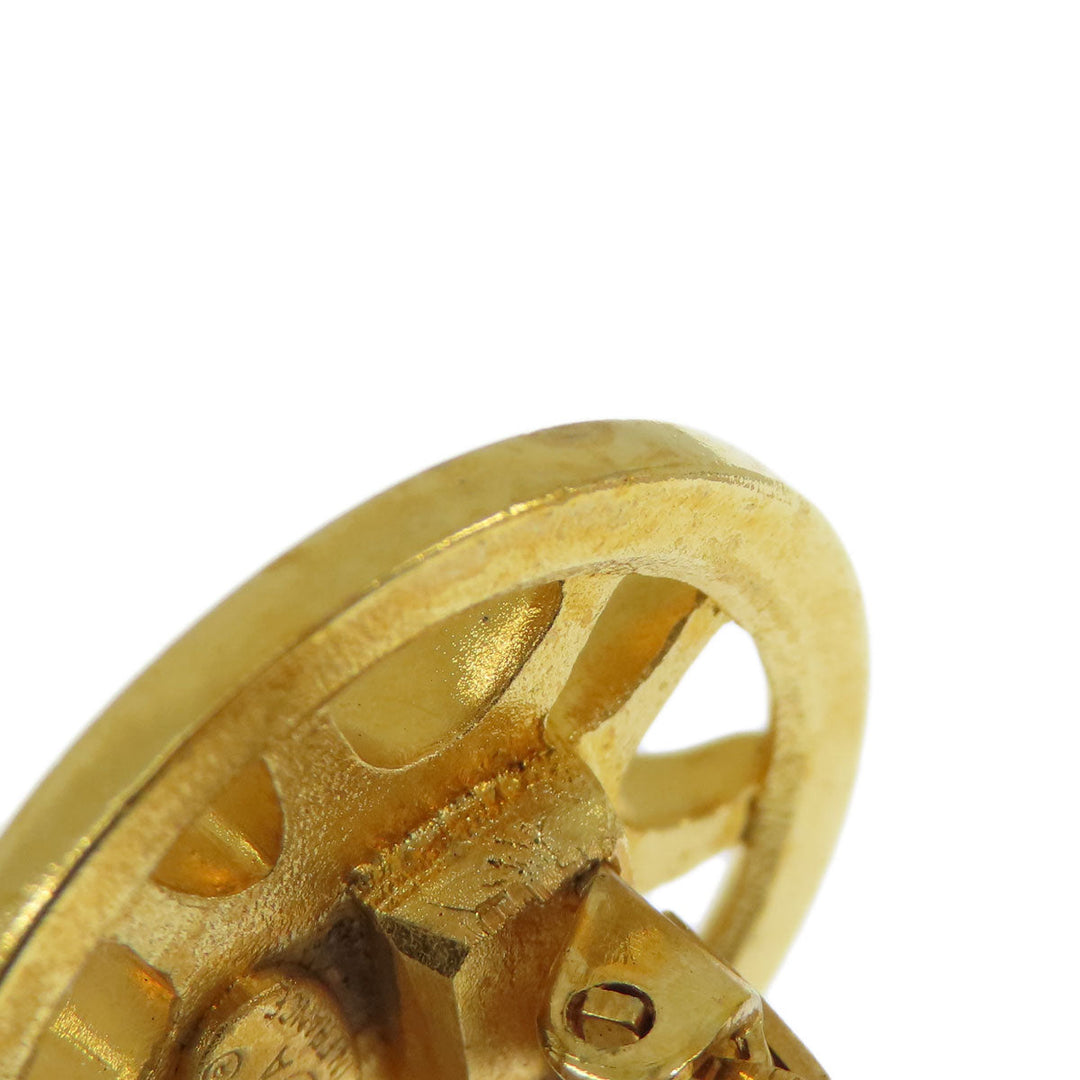 CHANEL Earring metallic gold COCO Mark Women Used Authentic