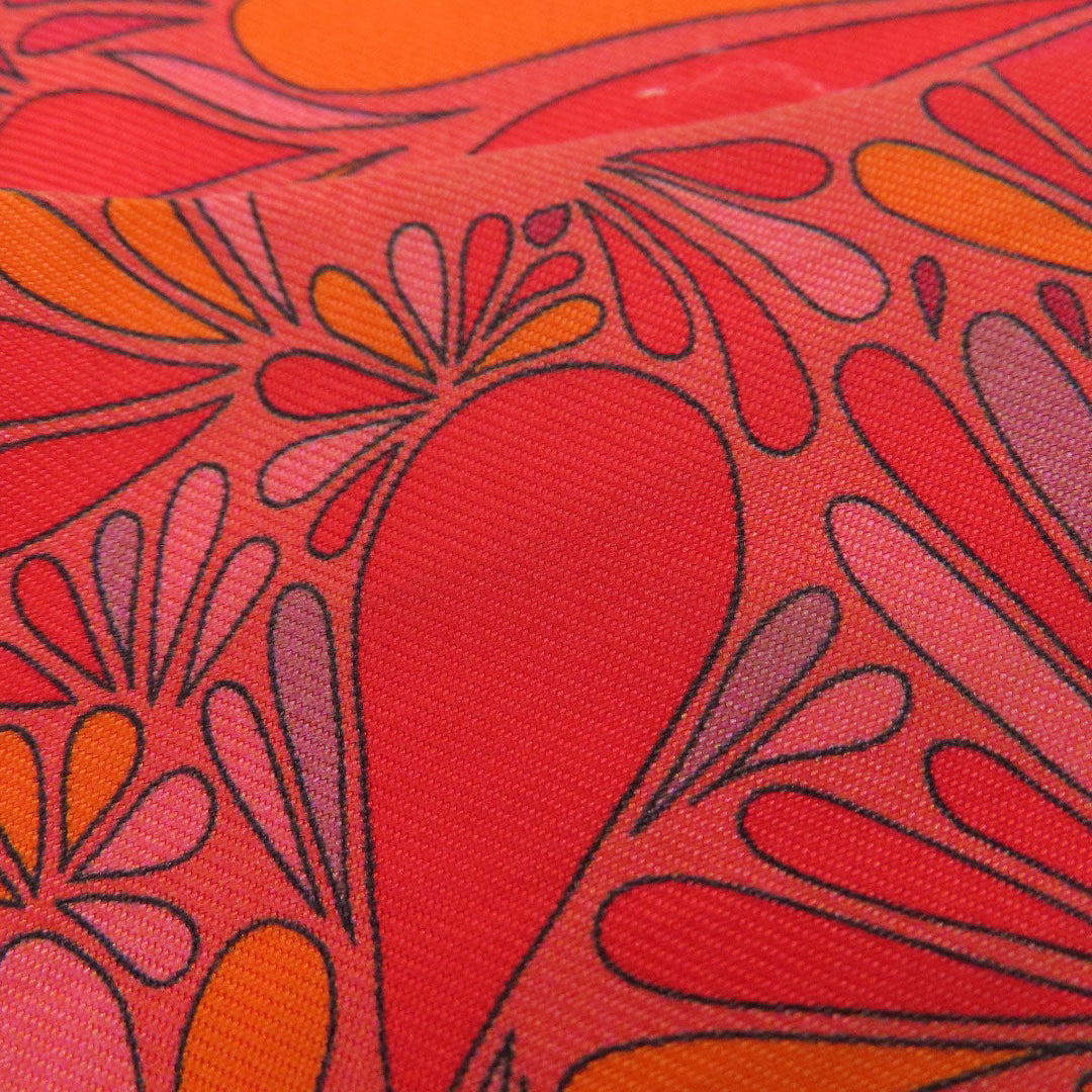 HERMES scarf silk Red Twilly Women Used Authentic